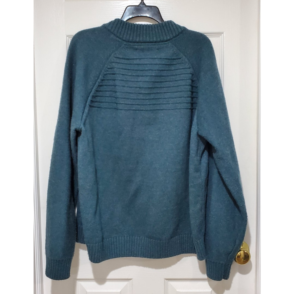 Duluth Trading Co Men’s Wool Blend Pullover Sweater XL Teal 70% Recycled Wool - Picture 11 of 13
